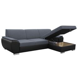 Диван угловой раскладной Mobhaus Emily Right (Dark Gray/Black) Thumb