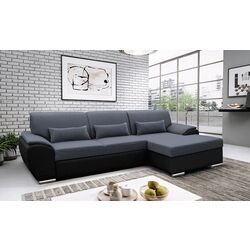 Диван угловой раскладной Mobhaus Emily Right (Dark Gray/Black) Thumb
