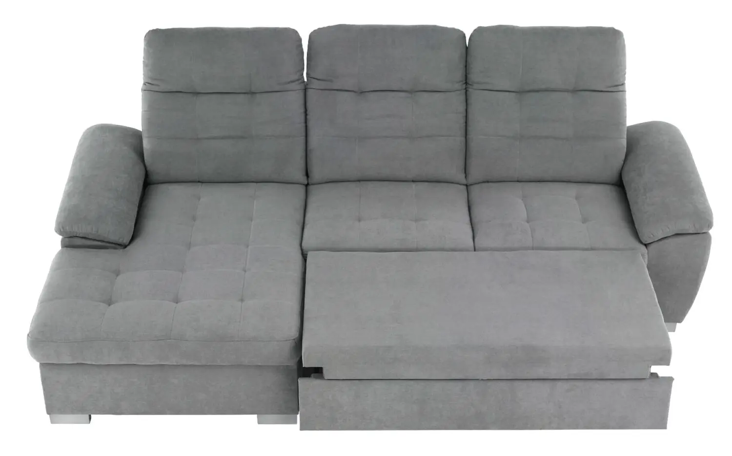 Canapea de colt extensibila Mobhaus Evangelin Left (Gray)