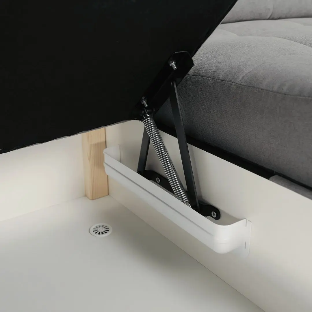 Canapea de colt extensibila Mobhaus Evangelin Left (Gray)