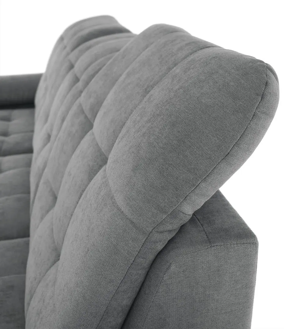 Canapea de colt extensibila Mobhaus Evangelin Left (Gray)