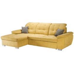 Canapea de colt extensibila Mobhaus Evangelin Left (Mustard)