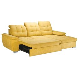 Canapea de colt extensibila Mobhaus Evangelin Right (Mustard) Thumb