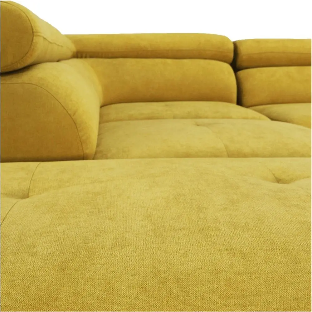 Canapea de colt extensibila Mobhaus Fabia Left (Mustard) - 3