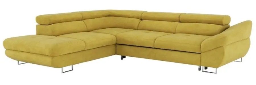 Canapea de colt extensibila Mobhaus Fabia Left (Mustard)