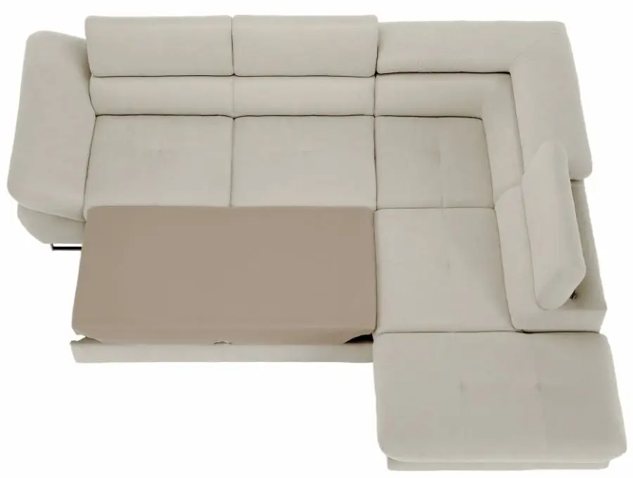 Canapea de colt extensibila Mobhaus Fabia Right (Gray-Beige) - 13