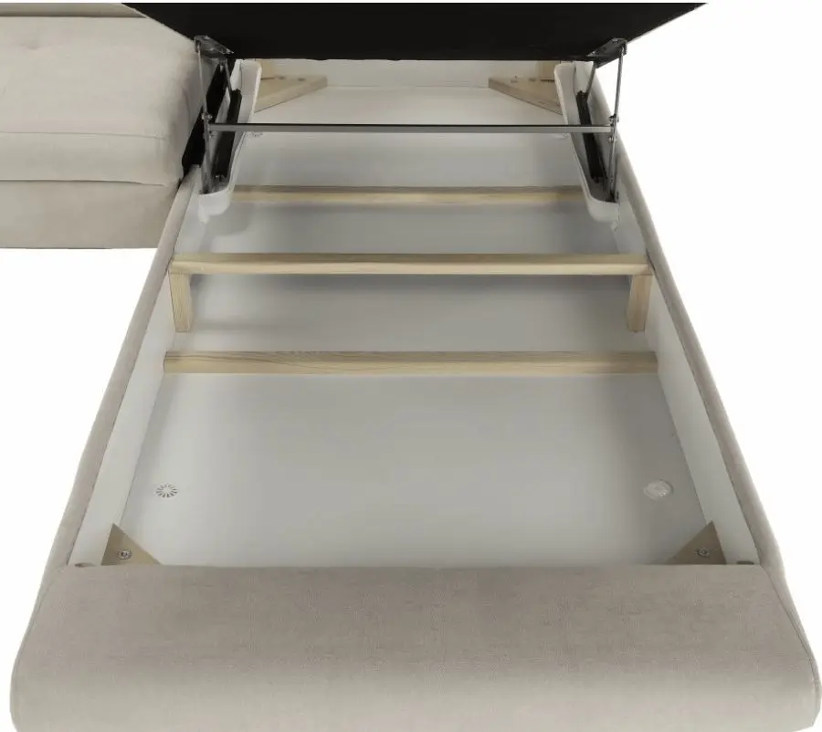 Canapea de colt extensibila Mobhaus Fabia Right (Gray-Beige) - 7