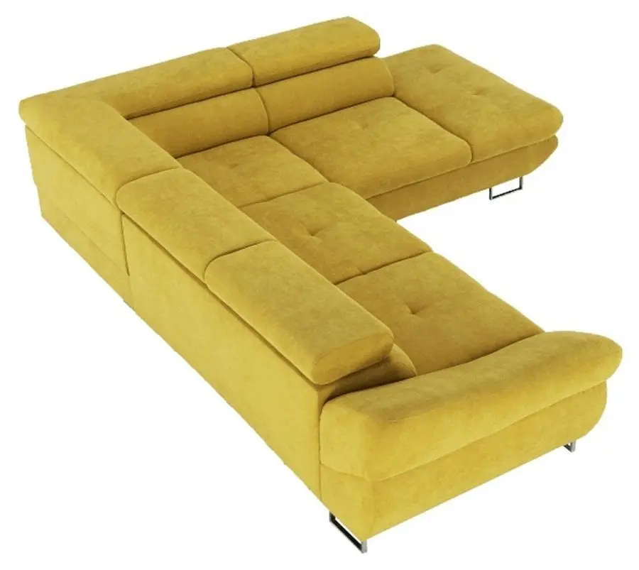 Canapea de colt extensibila Mobhaus Fabia Right (Mustard) - 6