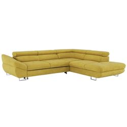 Canapea de colt extensibila Mobhaus Fabia Right (Mustard)