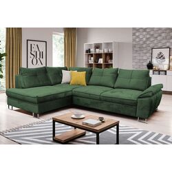 Canapea de colt extensibila Mobhaus Felda Left (Emerald) Thumb