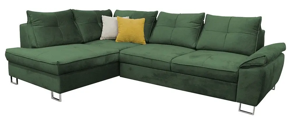 Canapea de colt extensibila Mobhaus Felda Left (Emerald)