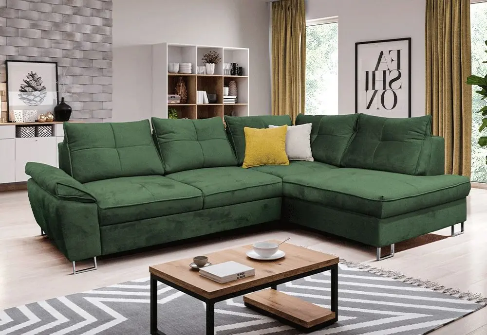 Диван угловой раскладной Mobhaus Felda Right (Emerald) - 4
