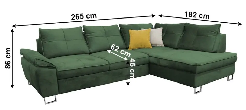 Диван угловой раскладной Mobhaus Felda Right (Emerald) - 2