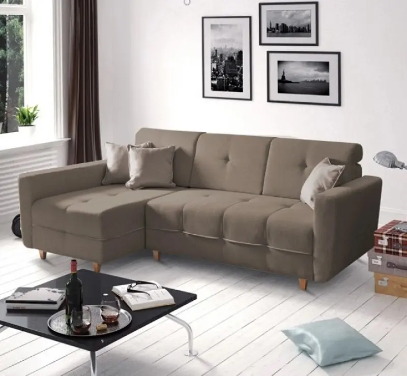 Диван угловой раскладной Mobhaus Hakan Left (Brown/Light Brown)