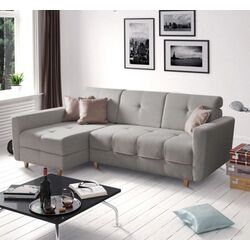 Диван угловой раскладной Mobhaus Hakan Left (Gray/Powdery Pink) Thumb