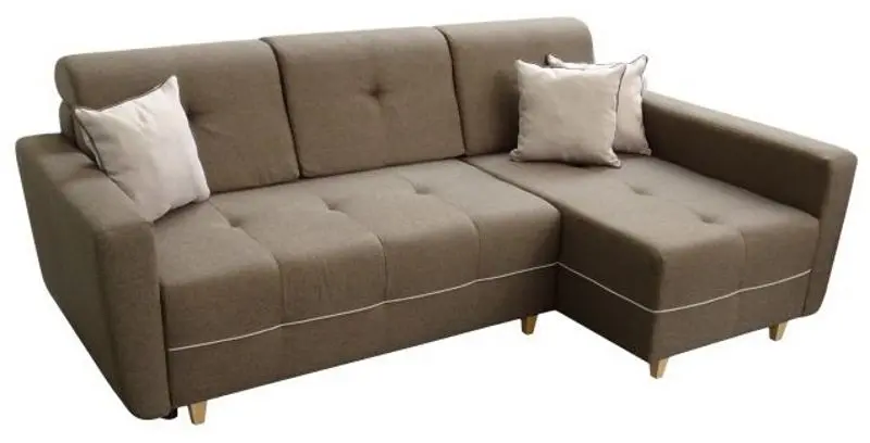 Canapea de colt extensibila Mobhaus Hakan Right (Brown/Light Brown)