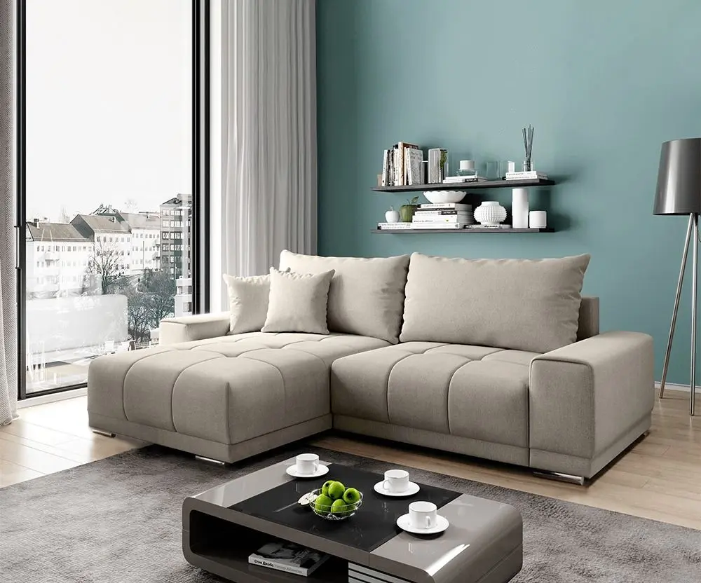 Canapea de colt extensibila Mobhaus Kevan (Taupe)