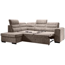Canapea de colt extensibila Mobhaus Kloudy Roh Left (Taupe) Thumb
