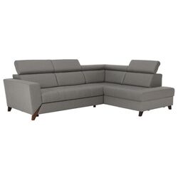 Canapea de colt extensibila Mobhaus Konkord Right (Light Brown/Walnut)