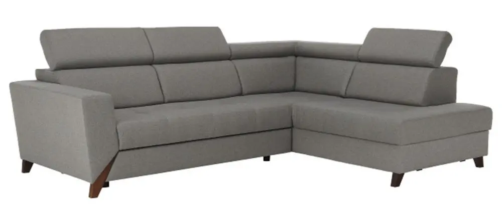 Canapea de colt extensibila Mobhaus Konkord Right (Light Brown/Walnut)