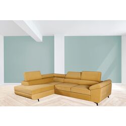 Canapea de colt extensibila Mobhaus Kosmo Roh Left (Mustard)