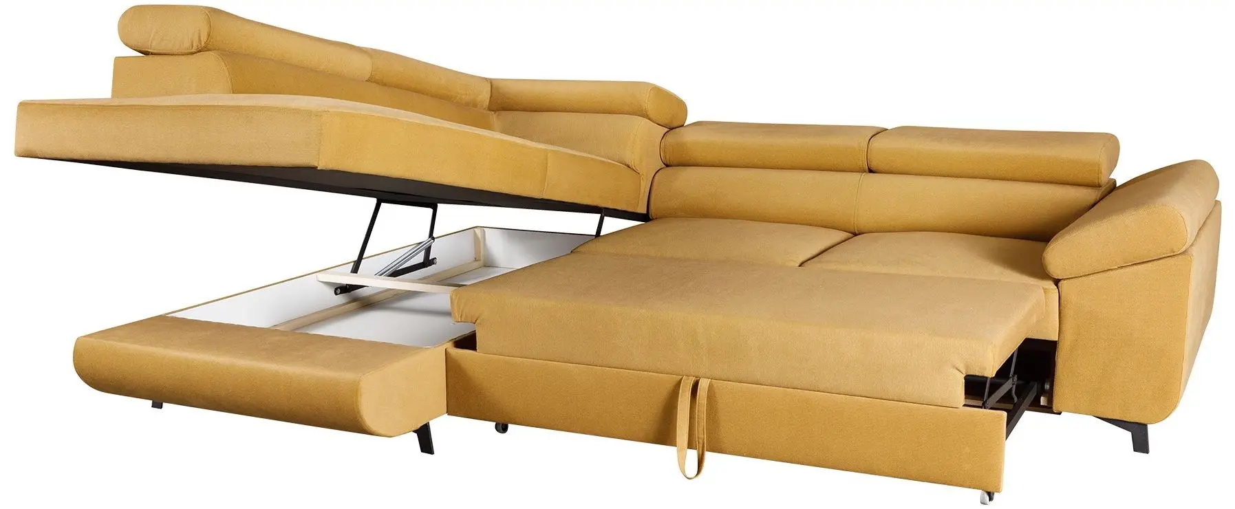 Диван угловой раскладной Mobhaus Kosmo Roh Left (Mustard) - 5