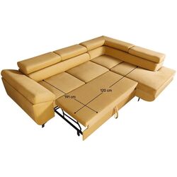 Canapea de colt extensibila Mobhaus Kosmo Roh Right (Mustard) Thumb