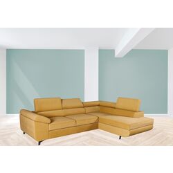 Canapea de colt extensibila Mobhaus Kosmo Roh Right (Mustard)