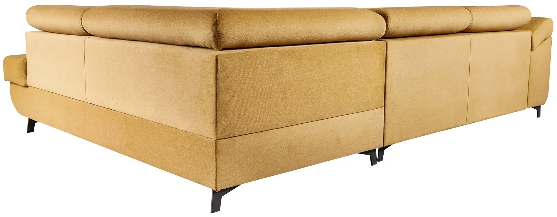 Canapea de colt extensibila Mobhaus Kosmo Roh Right (Mustard) - 6