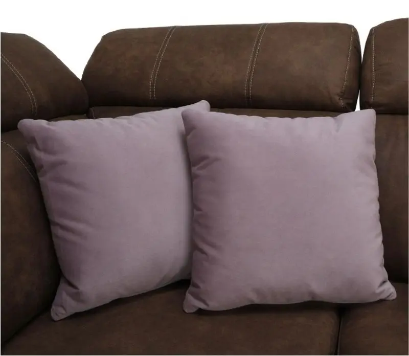 Canapea de colt extensibila Mobhaus Lanza Left (Brown/Light Purple)
