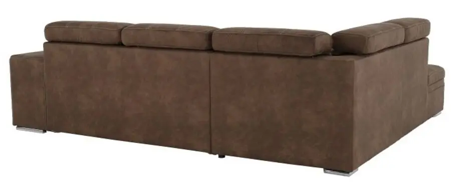 Canapea de colt extensibila Mobhaus Lanza Left (Brown/Light Purple)