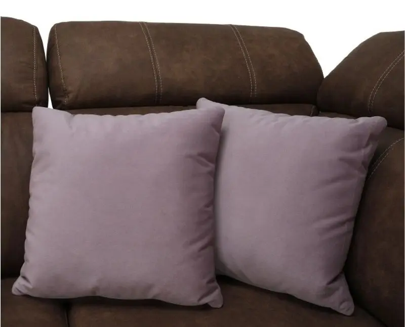 Canapea de colt extensibila Mobhaus Lanza Right (Brown/Light Purple)