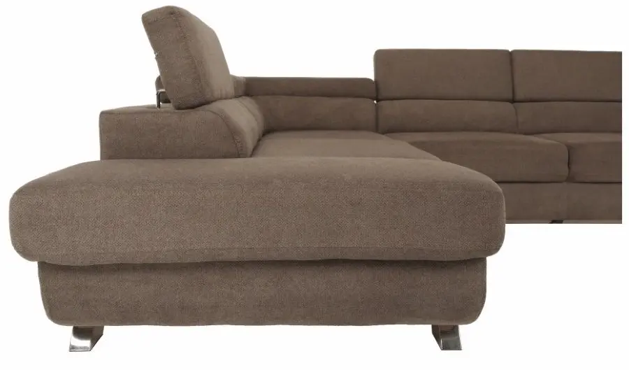 Canapea de colt extensibila Mobhaus Legas Left (Brown) - 8