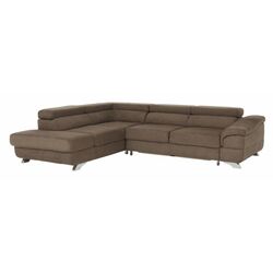 Canapea de colt extensibila Mobhaus Legas Left (Brown)