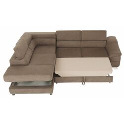 Canapea de colt extensibila Mobhaus Legas Left (Brown) Thumb
