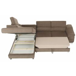 Canapea de colt extensibila Mobhaus Legas Left (Brown) Thumb