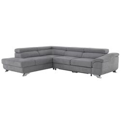 Canapea de colt extensibila Mobhaus Legas Left (Gray)