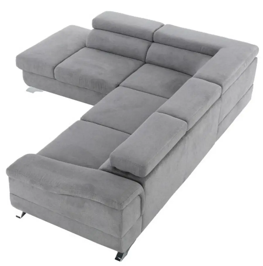 Canapea de colt extensibila Mobhaus Legas Left (Gray) - 5