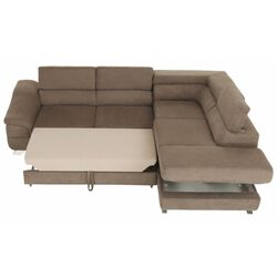 Canapea de colt extensibila Mobhaus Legas Right (Brown) Thumb
