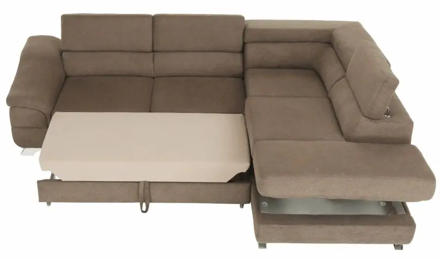 Canapea de colt extensibila Mobhaus Legas Right (Brown) - 5