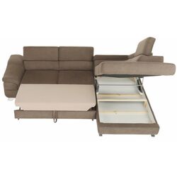 Canapea de colt extensibila Mobhaus Legas Right (Brown) Thumb