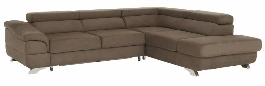 Canapea de colt extensibila Mobhaus Legas Right (Brown)