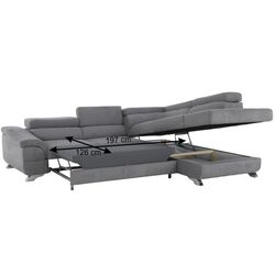 Canapea de colt extensibila Mobhaus Legas Right (Gray) Thumb