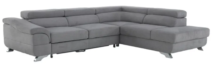 Canapea de colt extensibila Mobhaus Legas Right (Gray)
