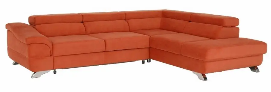 Canapea de colt extensibila Mobhaus Legas Right (Terracotta)