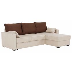 Canapea de colt extensibila Mobhaus Mamba (Beige/Brown)