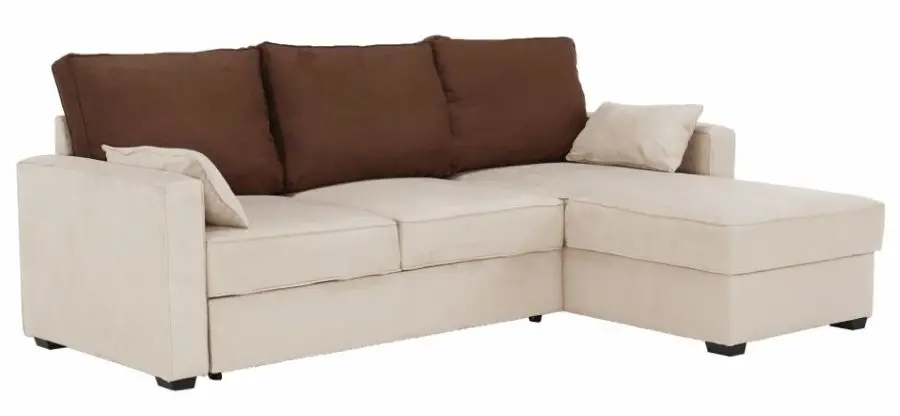 Canapea de colt extensibila Mobhaus Mamba (Beige/Brown)