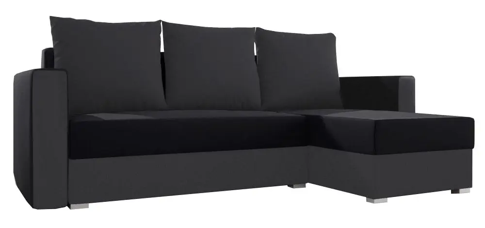 Canapea de colt extensibila Mobhaus Marea (Gray/Black)