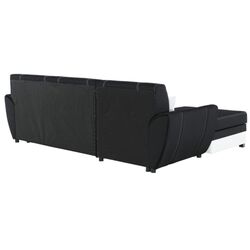 Canapea de colt extensibila Mobhaus Maruti Left (Black/White) Thumb