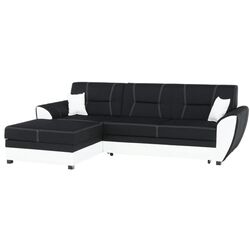 Canapea de colt extensibila Mobhaus Maruti Left (Black/White)